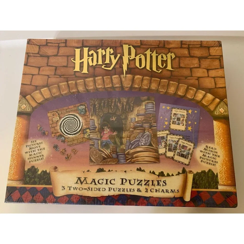 New Harry Potter Magic Puzzles 3 Two-Sided Puzzles‎ (2000, Bepuzzled) Sealed